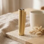 Altın Renkli Metal Çakmak ve Özel Logolu Promosyon Clipper Modelleri - Sensesevens