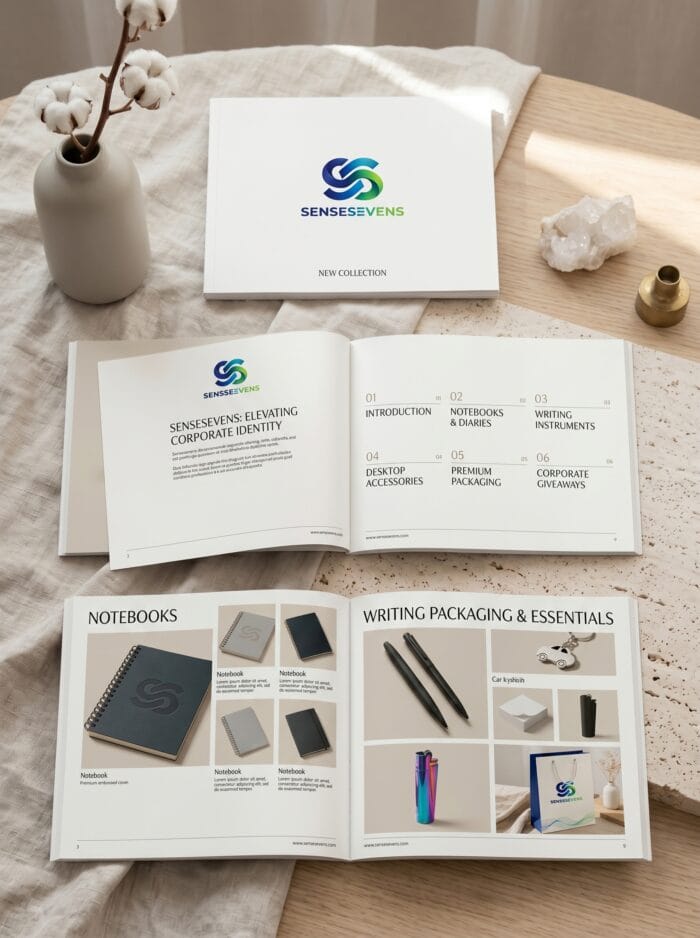 Yatay Kurumsal Katalog Tasarımı ve Premium Tanıtım Kitapçığı - Sensesevens