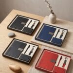 Tokalı Defter Powerbank USB Kalem Seti ve VIP Promosyon Hediye Kutusu - Sensesevens