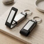 Deri Anahtarlıklı Metal Promosyon USB Bellek ve Toptan Flash Bellek - Sensesevens