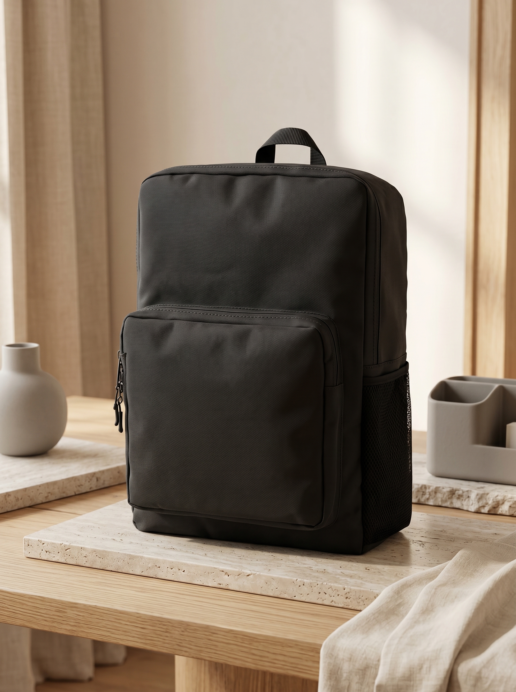 2058 Premium Siyah Kurumsal Sırt Çantası Toptan Laptop Çantası - Sensesevens