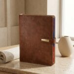 Metal Tokalı Mekanizmalı Kahverengi Taba Deri Organizer Ajanda Defter - Sensesevens