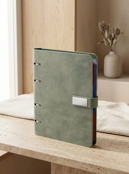 Metal Tokalı Mekanizmalı Deri Organizer Kurumsal Defter Ajanda - Sensesevens