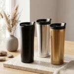 Premium Kavisli Promosyon Termos Lüks Çelik Mug - Sensesevens