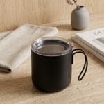 Premium Mat Siyah Çelik Termos Ofis Mug ve Lüks Promosyon Kupa - Sensesevens