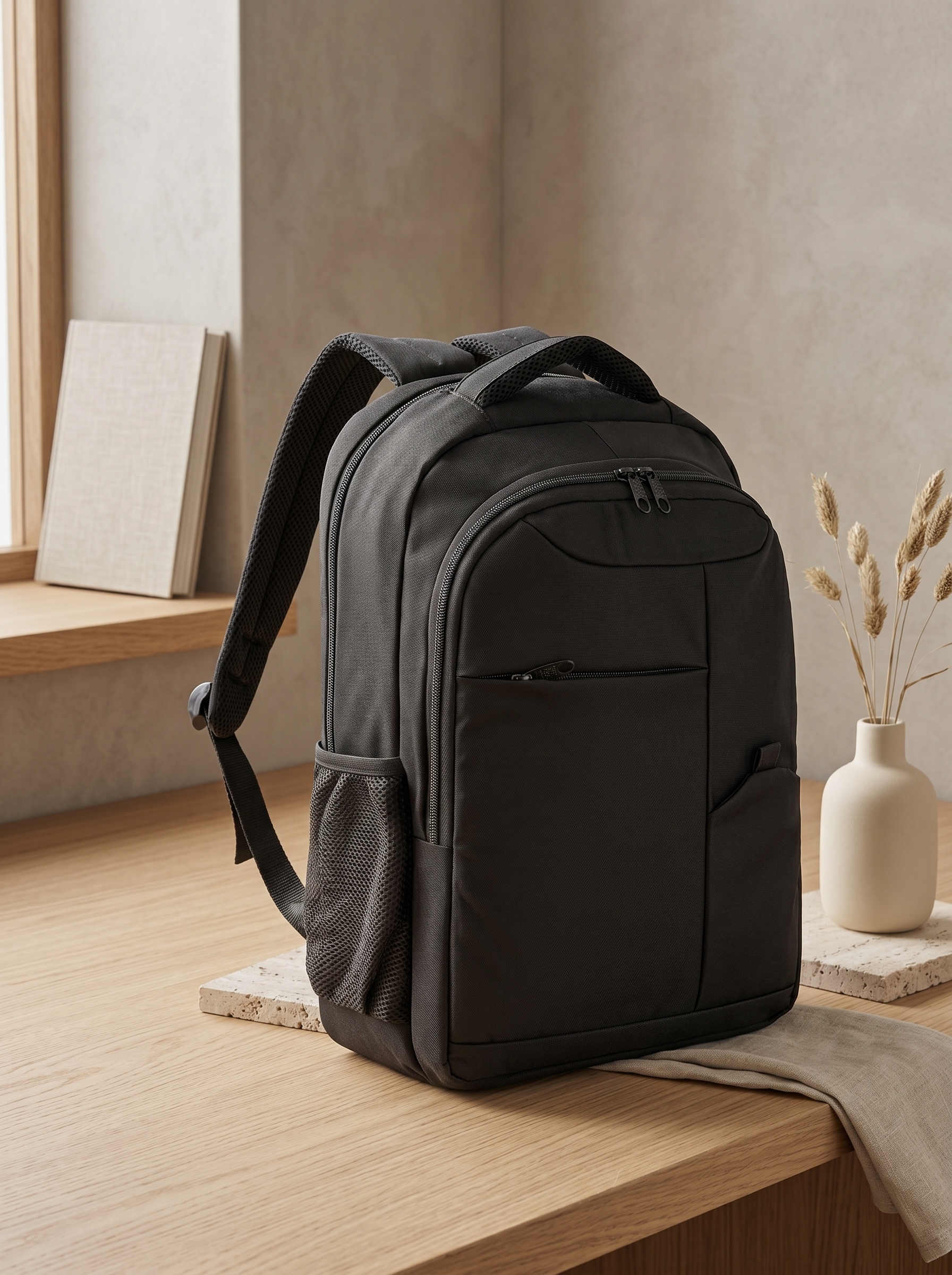 AV030 Premium Siyah Kurumsal Sırt Çantası ve Lüks Toptan Laptop Çantası - Sensesevens
